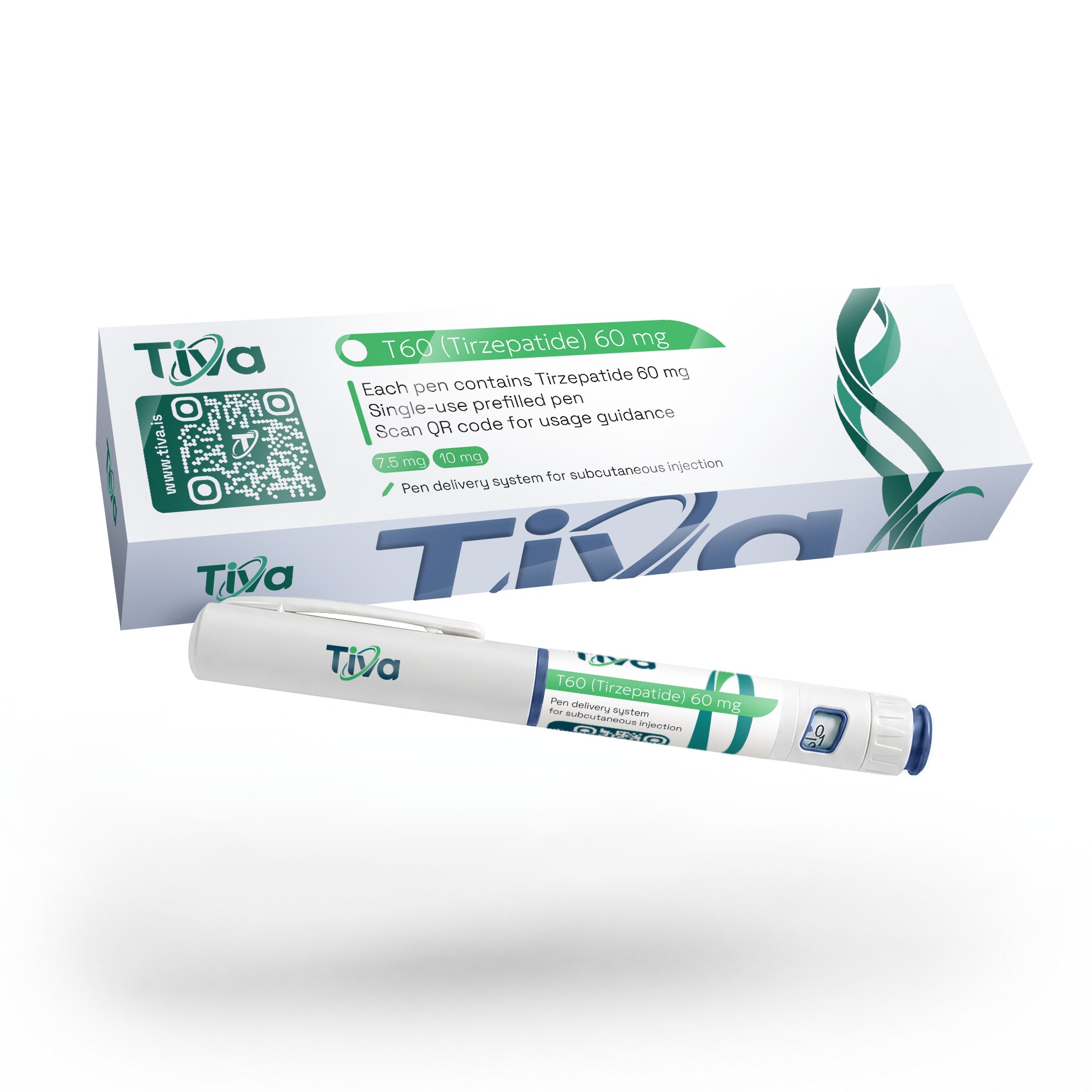 Tiva Flex Tirzepatide 60mg Pen - Image 2